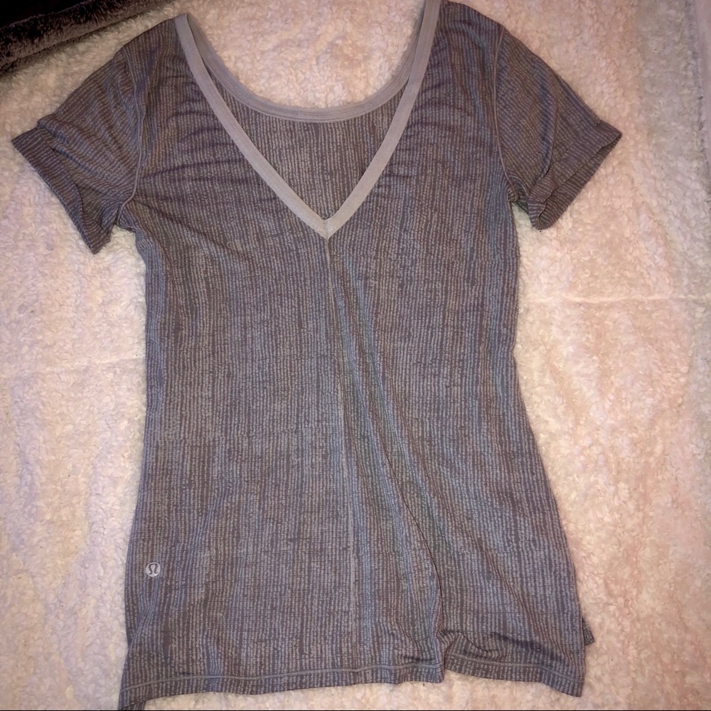 Lululemon gray plunging v neck